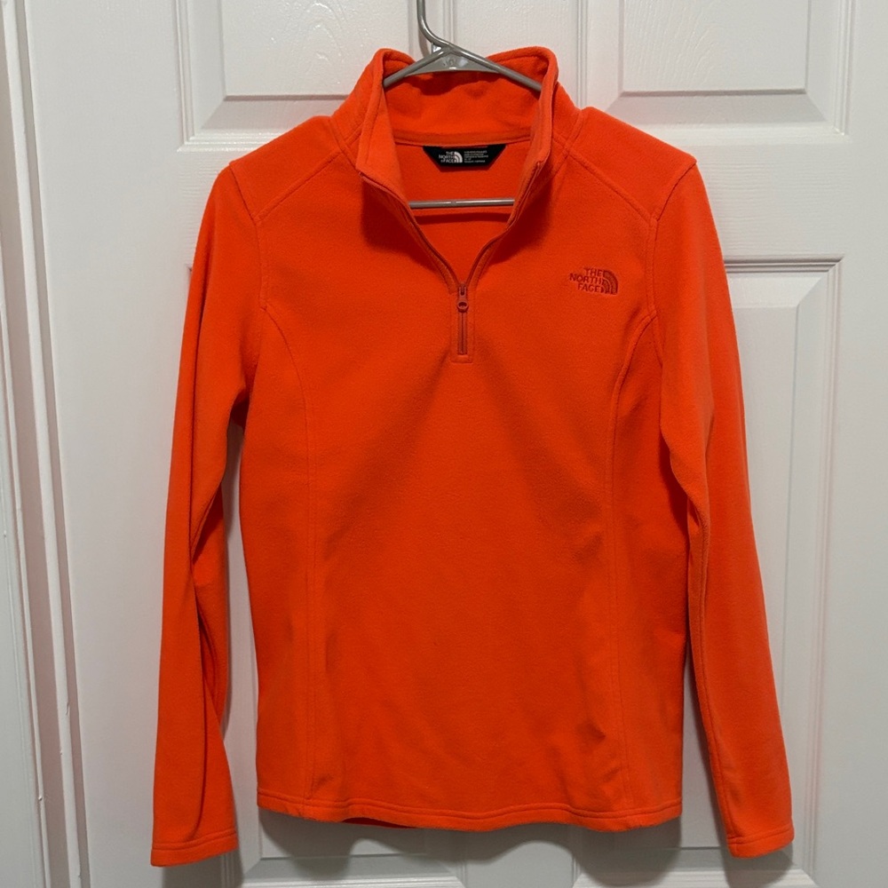The North Face Women's Bright Orange Half-Zip Fleece